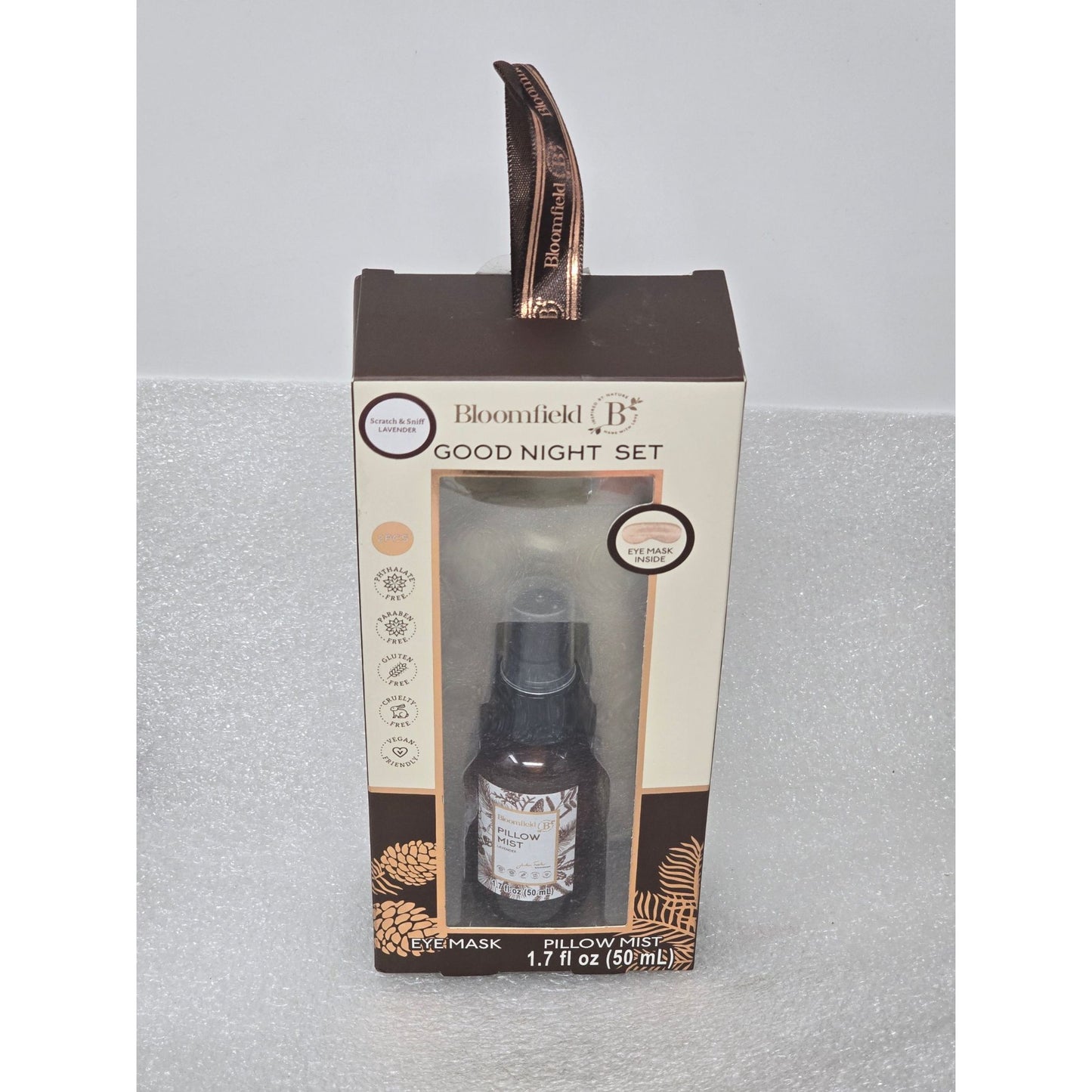 Bloomfield Good Night Set With Lavender Pillow Mist & Eye Mask 1.7 Fl Oz