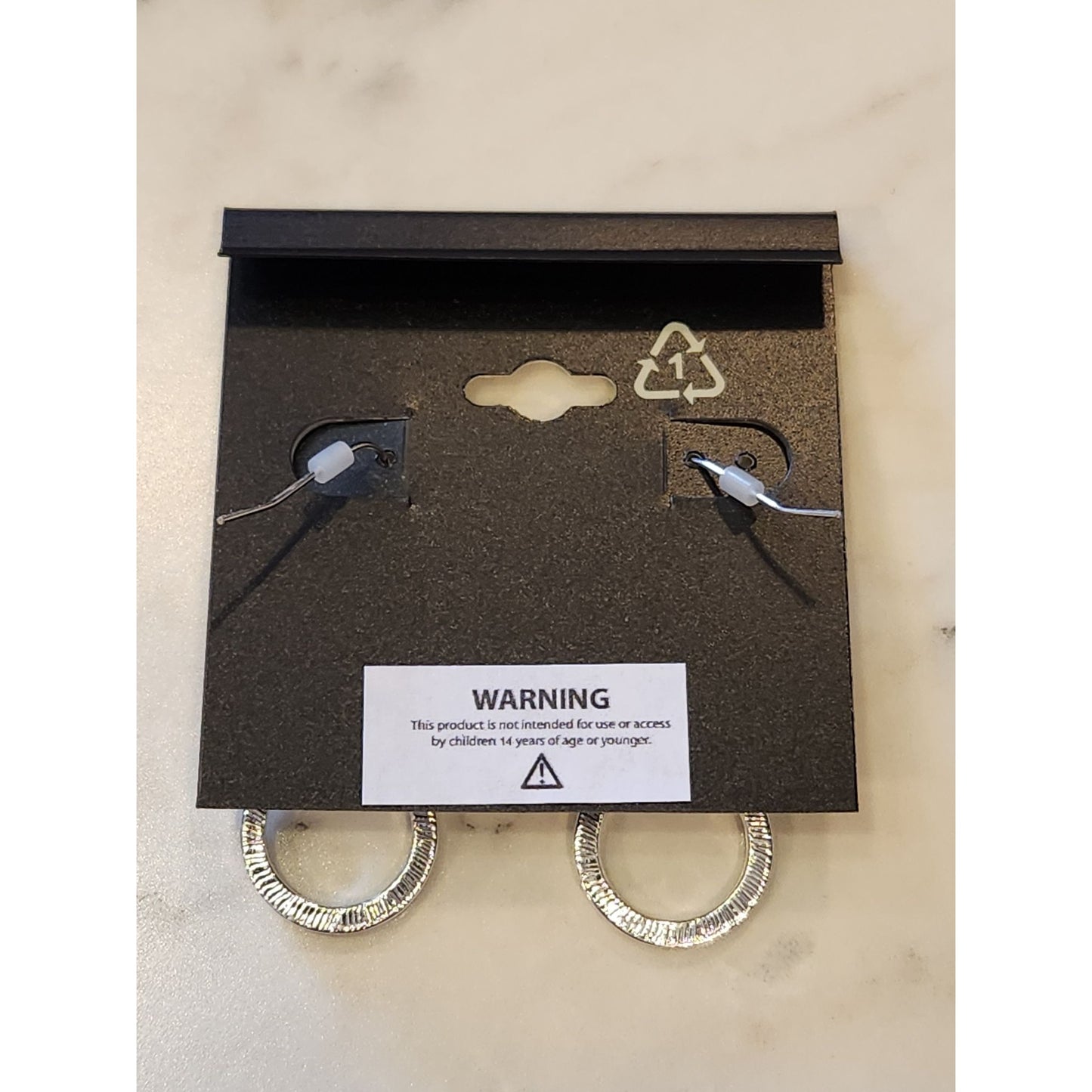 Napier Silver-Tone Drop Earrings With Red Faceted Stones & Clear Crystal Hoops