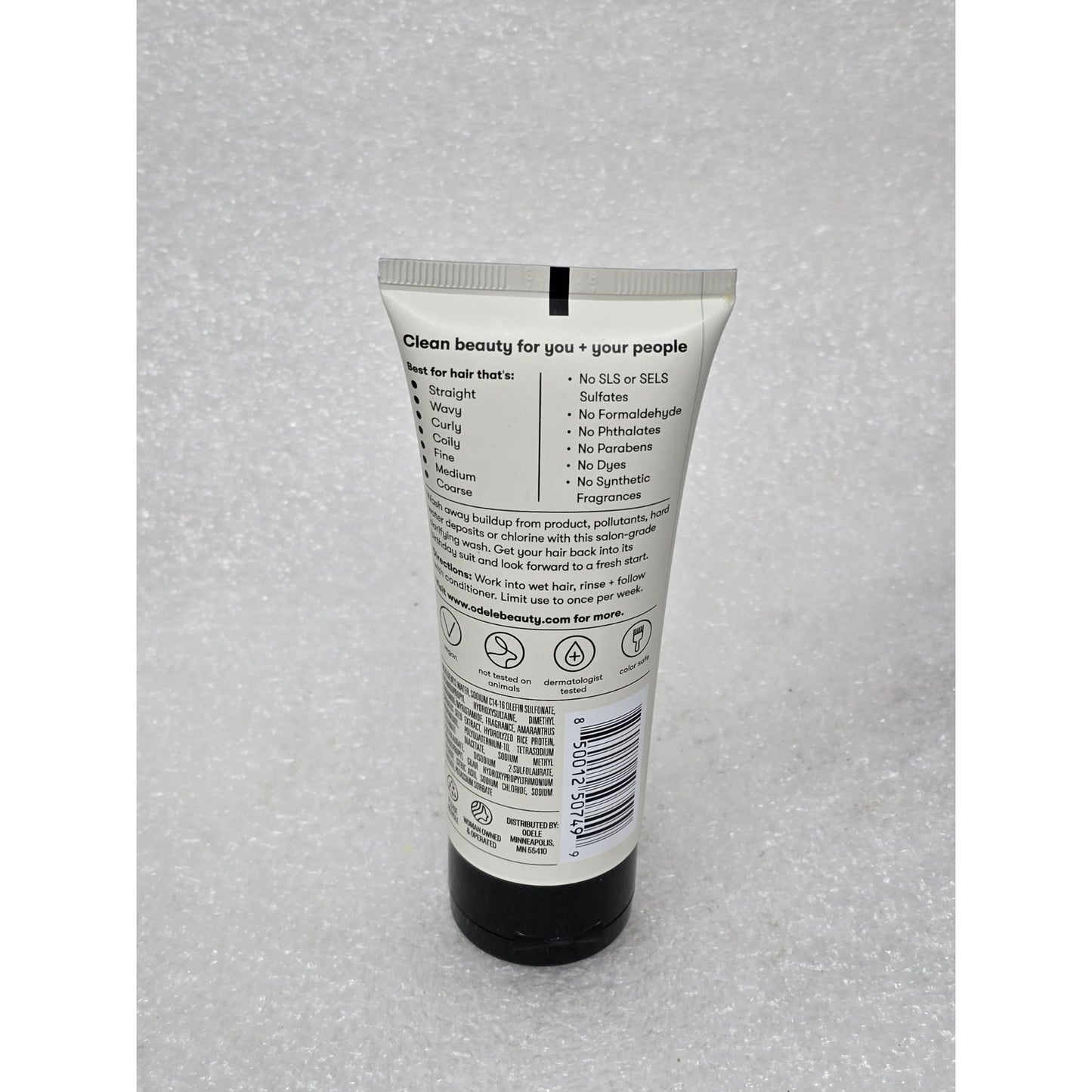 Odele Clarifying Shampoo 2 Fl Oz Sulfate-Free 100% Natural Fragrance Travel Size
