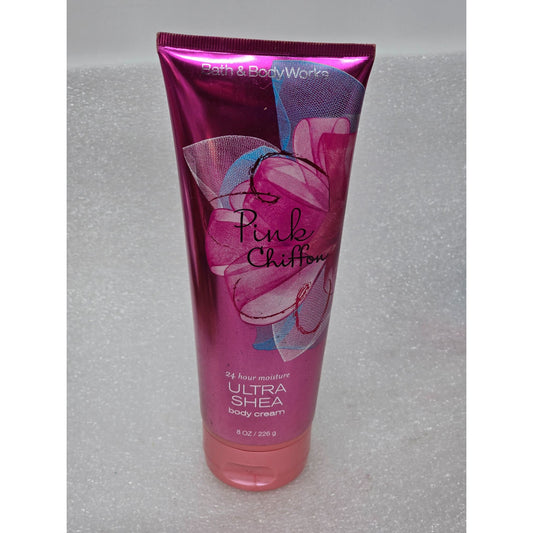 Bath & Body Works Pink Chiffon Ultra Shea Body Cream 8 Oz Signature Collection