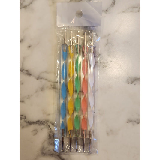 Double-Ended Nail Art Tip Dotting Pen Stick Tools Set