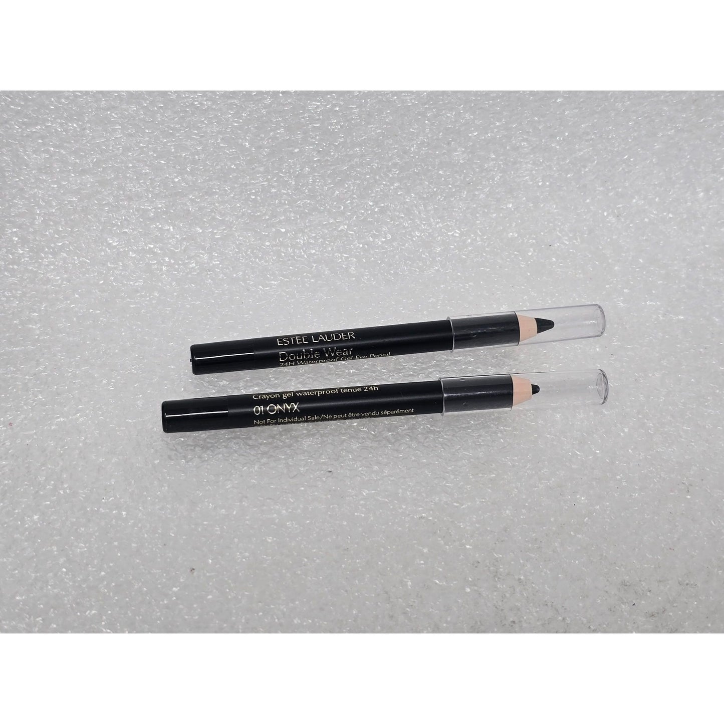 Lot of 2 Estée Lauder Double Wear 24H Waterproof Gel Eye Pencil 01 Onyx Eyeliner