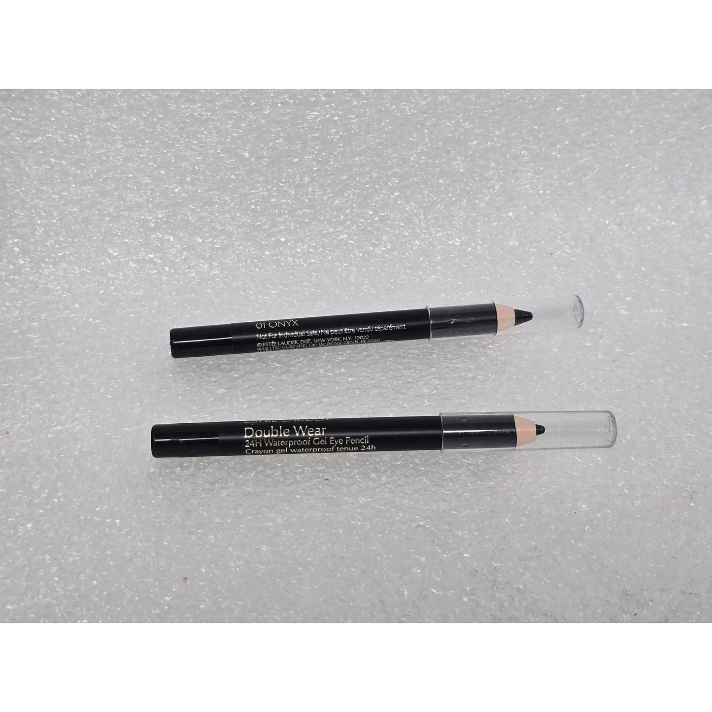 Lot of 2 Estée Lauder Double Wear 24H Waterproof Gel Eye Pencil 01 Onyx Eyeliner