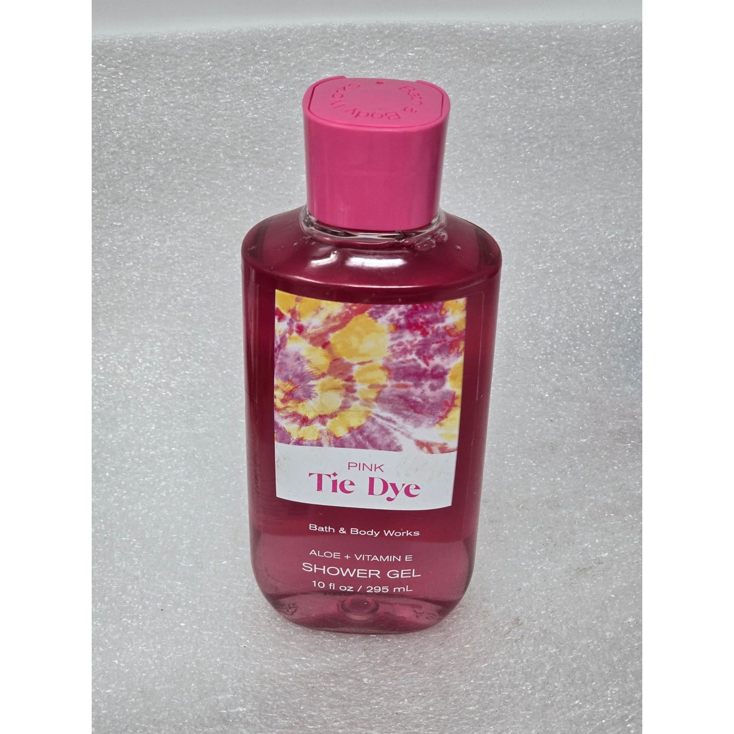 Pink Tie Dye Shower Gel 10 Fl Oz Bath & Body Works Aloe + Vitamin E Moisturizing