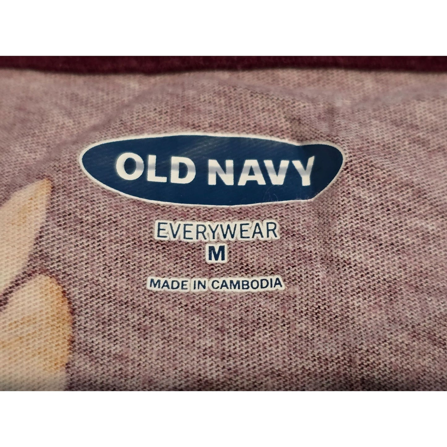 Old Navy EveryWear Women's Medium Tropical Floral Tank Top Burgundy Sleeveless