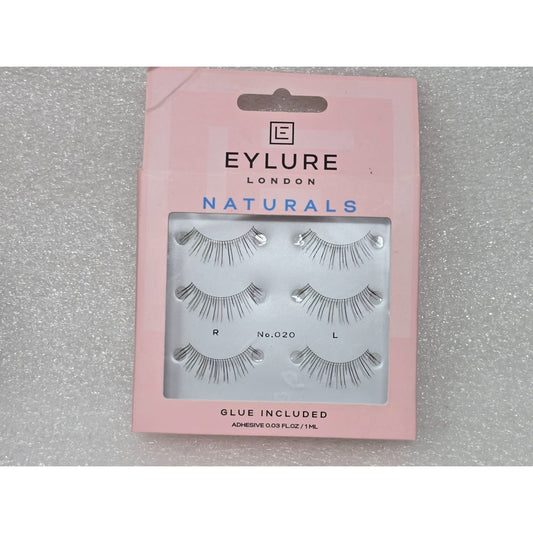 Eylure London Naturals No.020 False Eyelashes With Glue For Soft Natural Look