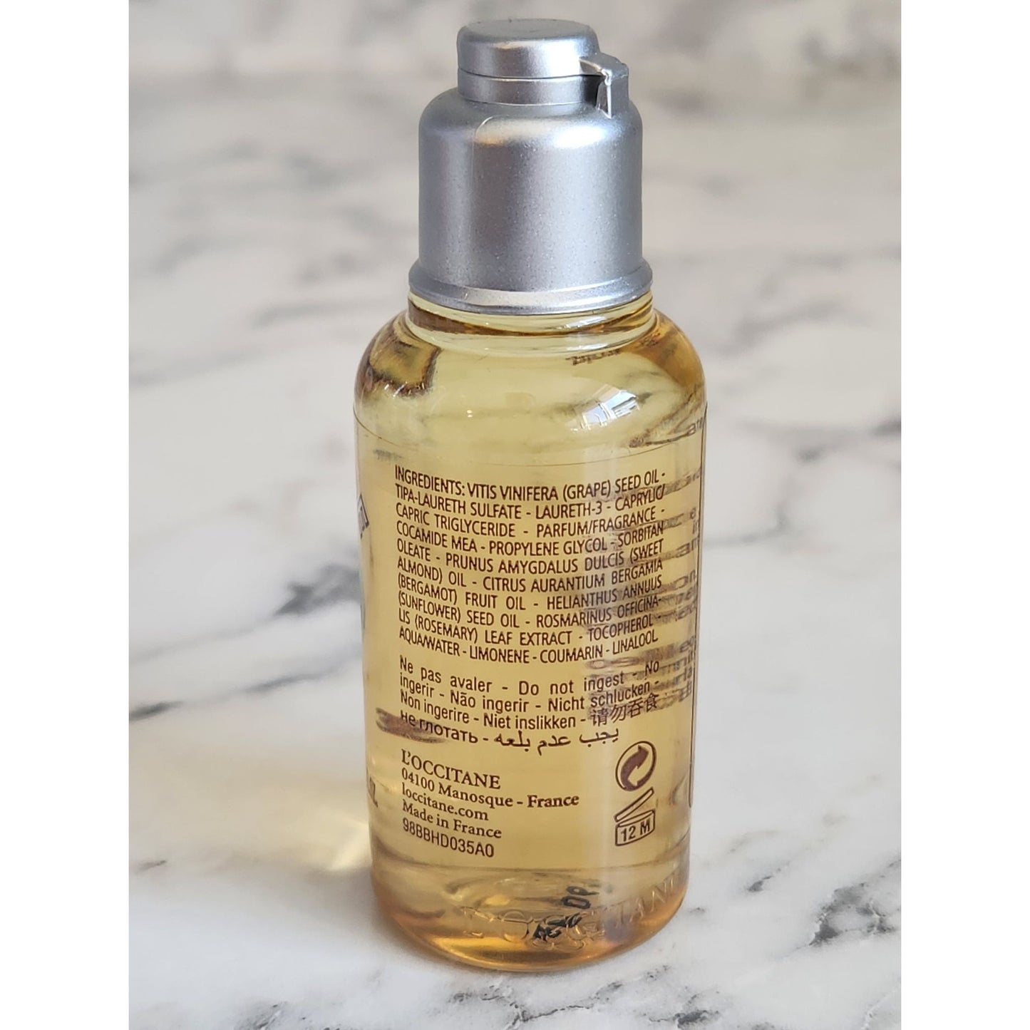L'Occitane Almond Shower Oil 35ml Cleansing & Softening Travel Size