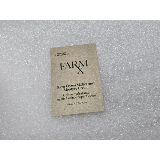 Farm X Super Greens Multivitamin Moisture Cream Sample 1.5ml Hydrating Skincare