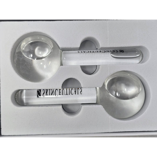 Skinceuticals Cooling Facial Globes For Massage & Skincare Therapy Clear Glass