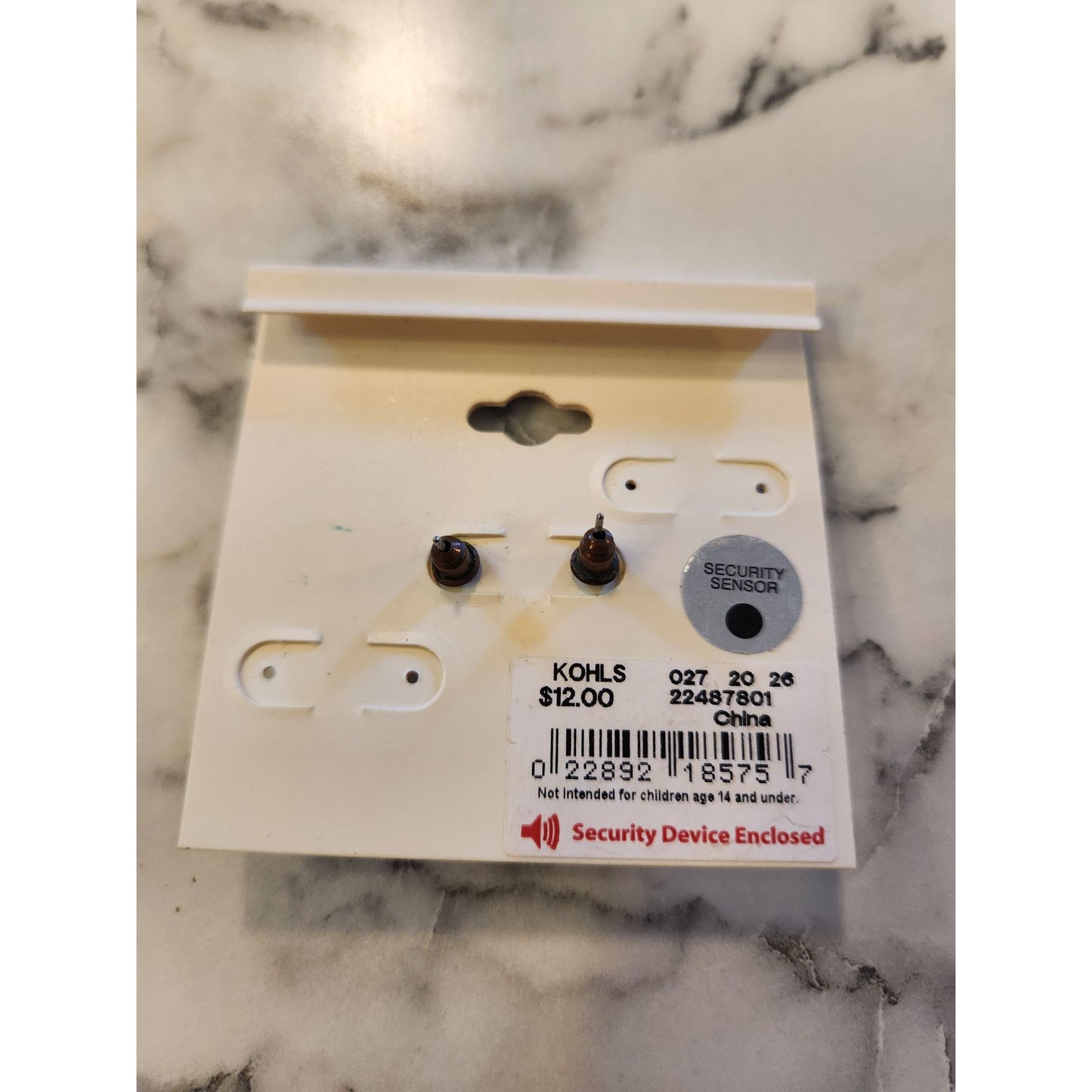 Croft & Barrow White Rose Stud Earrings Floral Design