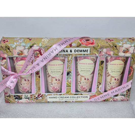 Marina & Demme Secret Garden Hand Cream Collection Gift Set With Coconut Oil