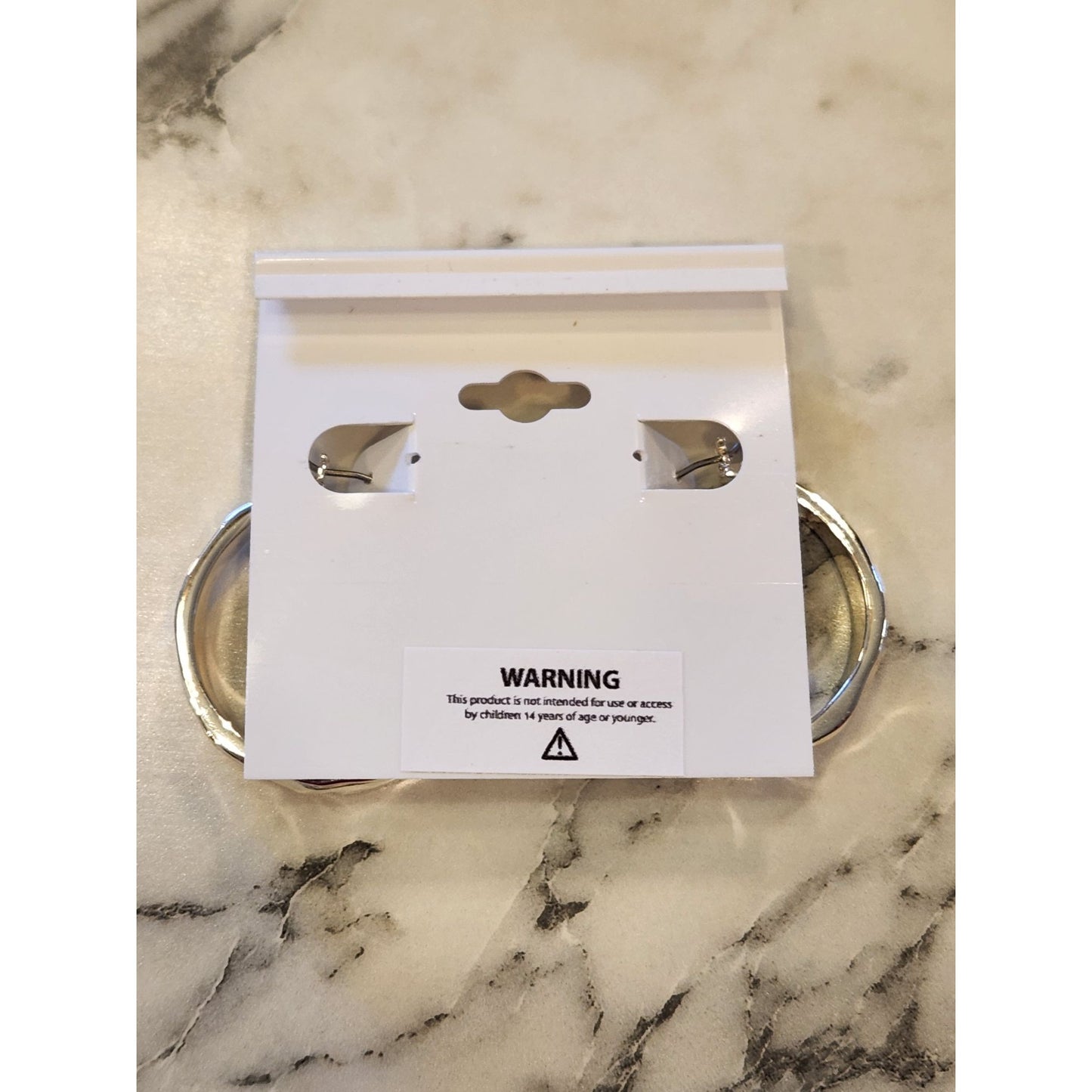Gloria Vanderbilt Silver-Tone Hammered Hoop Earrings