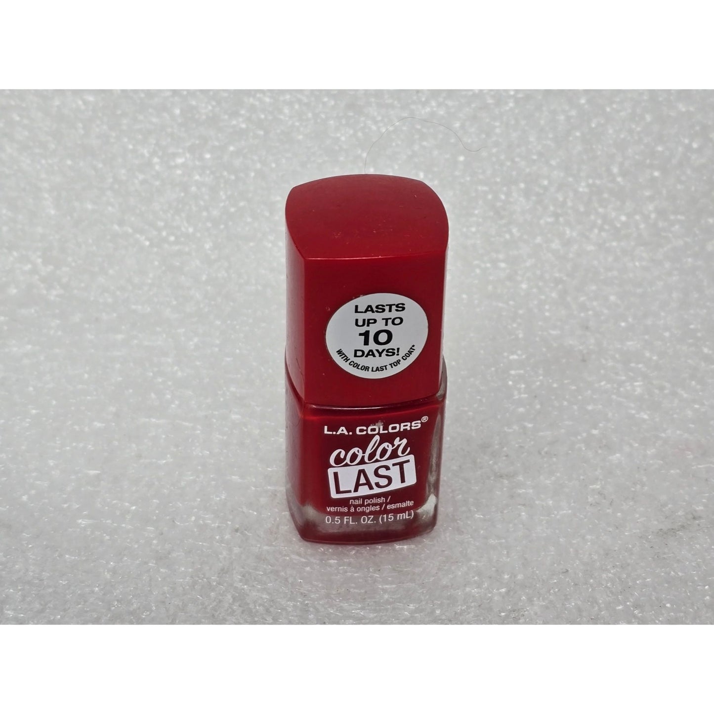 L.A. Colors Color Last Nail Polish Captive Red 0.5 Fl Oz Long-Lasting Formula