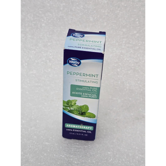 Welby Peppermint Essential Oil 15ml Stimulating Aromatherapy 100% Pure Oil