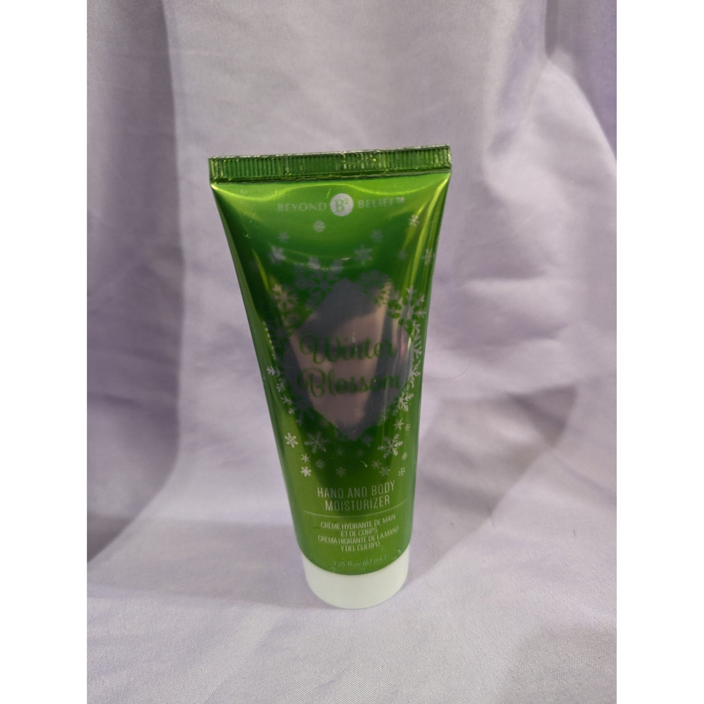 Beyond Belief B2 Winter Blossom Hand & Body Moisturizer 2.25 Oz Green Tube