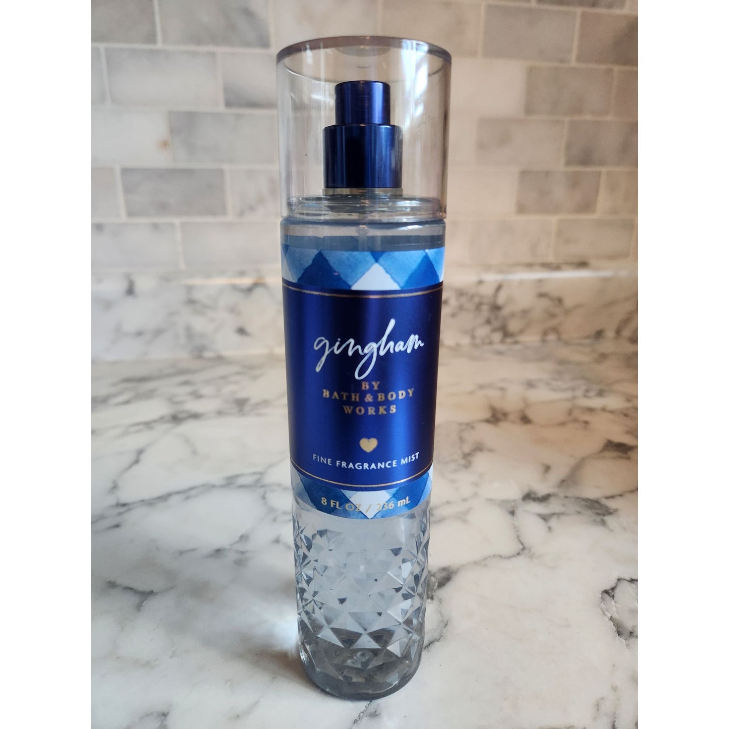 Gingham Fine Fragrance Mist By Bath & Body Works 8 Fl Oz Diamond Pattern Bottle