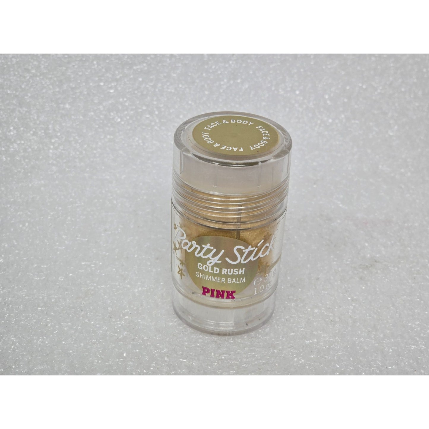 Victoria's Secret Party Stick Gold Rush Shimmer Balm Face & Body Pink 1 Oz