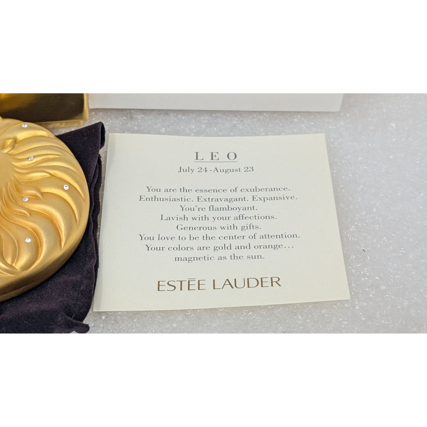 Estée Lauder Golden Leo Compact Lucidity Translucent Pressed Powder Transparent