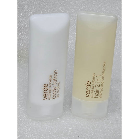 Verde Gilchrist & Soames Body Lotion & Hair 2-In-1 Shampoo Conditioner 2 Oz Set