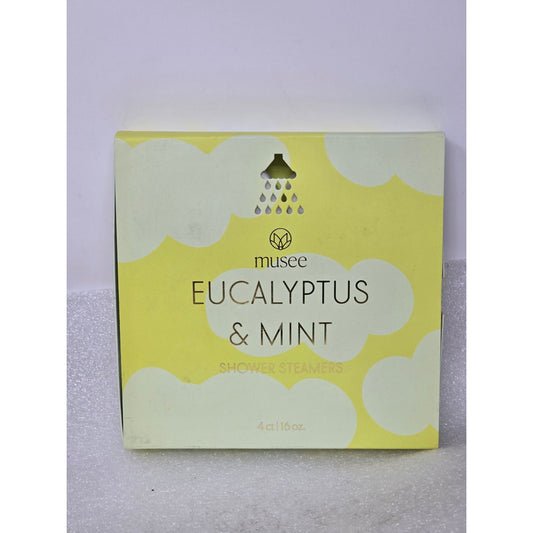Musee Eucalyptus & Mint Shower Steamers 4Ct Relaxing Aromatherapy Essential Oils