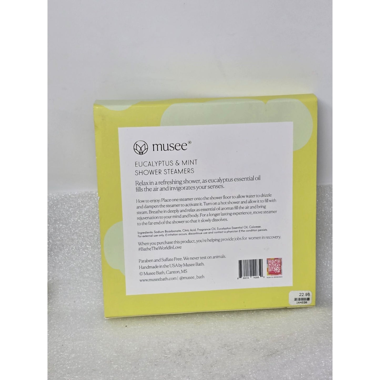 Musee Eucalyptus & Mint Shower Steamers 4Ct Relaxing Aromatherapy Essential Oils