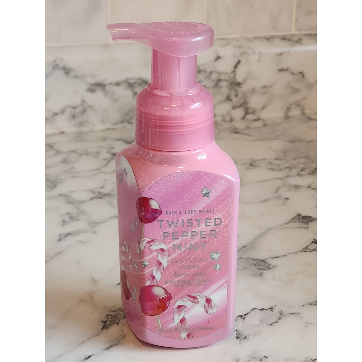 Bath & Body Works Twisted Peppermint Foaming Hand Soap 8.75 Fl Oz Gentle & Clean