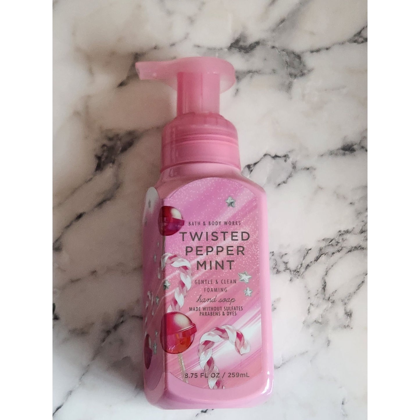 Bath & Body Works Twisted Peppermint Foaming Hand Soap 8.75 Fl Oz Gentle & Clean