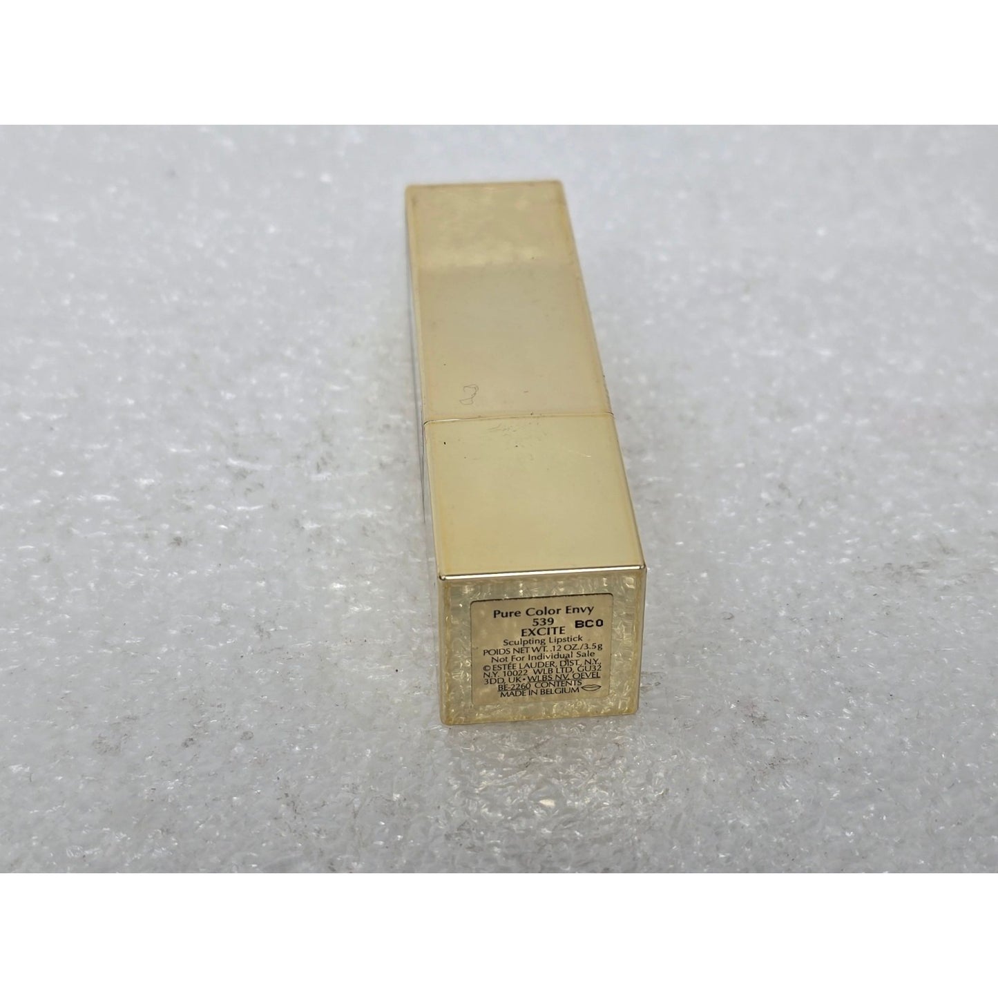 Estee Lauder Pure Color Envy Sculpting Lipstick 539 Excite Gold Case Red Shade