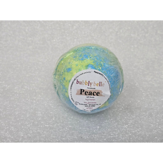 Bubbly Belle Handmade Peace Bath Bomb Nag Champa Blue & Green Aromatherapy
