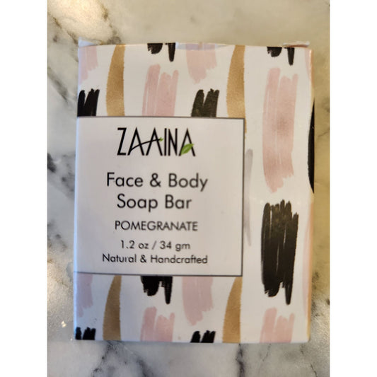 ZAAINA Pomegranate Face & Body Soap Bar Natural Handcrafted Olive & Coconut Oil