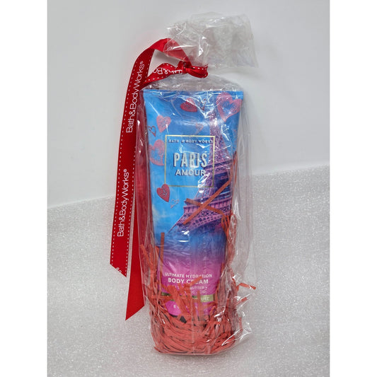 Bath & Body Works Paris Amour Ultimate Hydration Body Cream Gift Wrapped 8 Oz