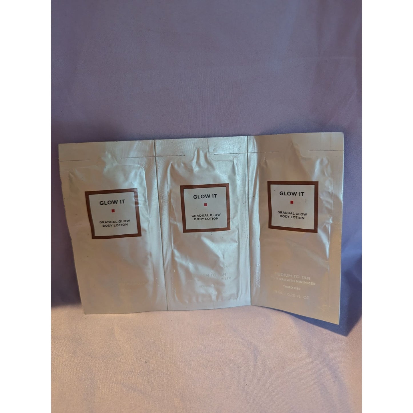 Glow It Medium To Tan Gradual Glow Body Lotion Packets Set of 3