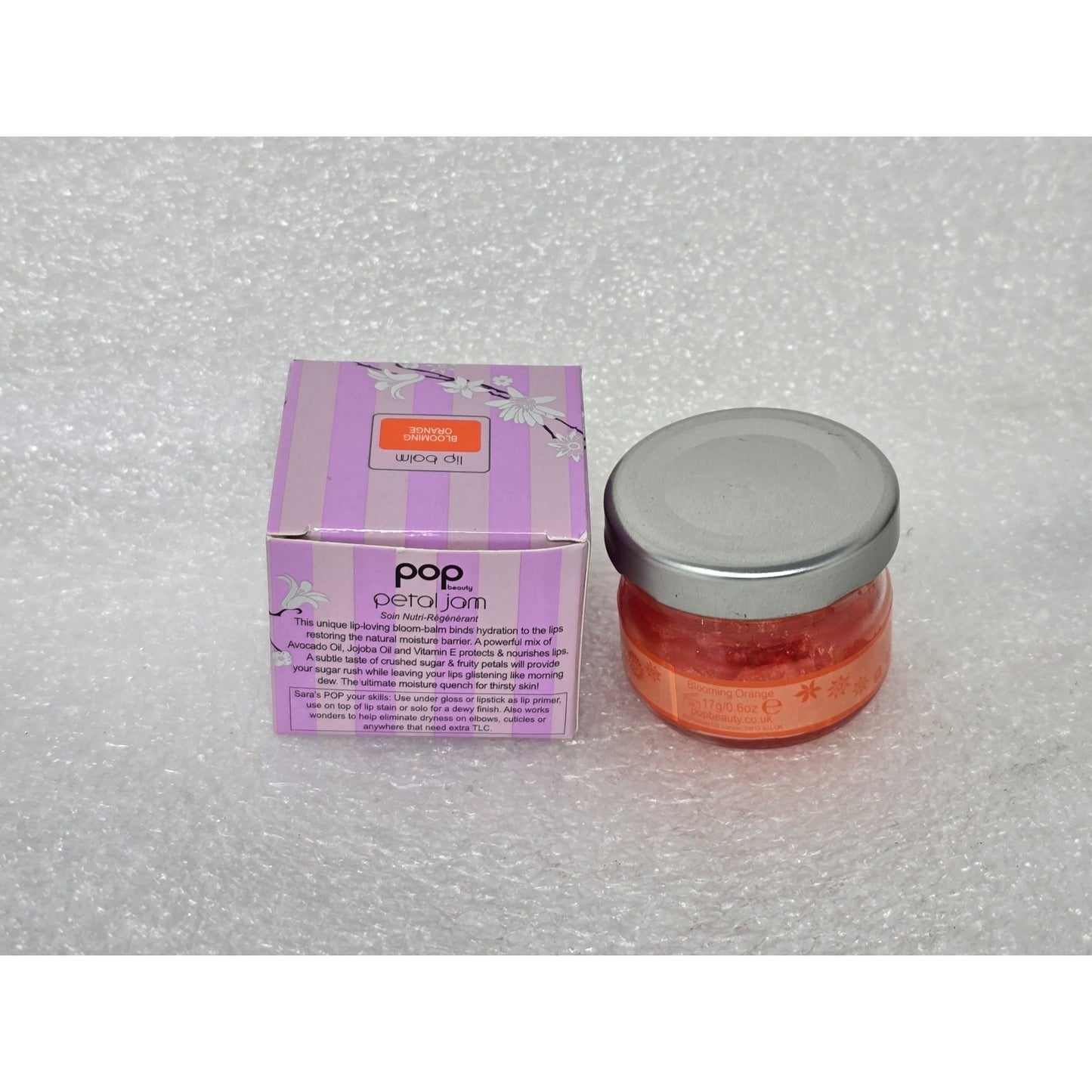 Pop Beauty Petal Jam Lip Balm Blooming Orange 17g Hydrating Avocado & Jojoba Oil