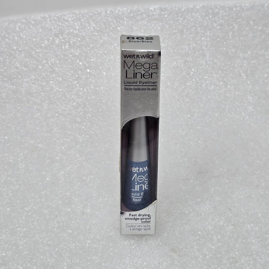 Wet N Wild Mega Liner Liquid Eyeliner Blue Smudge-Proof Eye Makeup 862