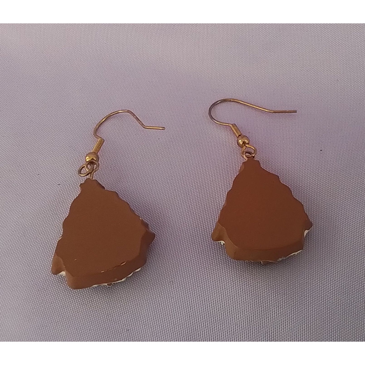 Vintage Christmas Tree Gingerbread Earrings Holiday