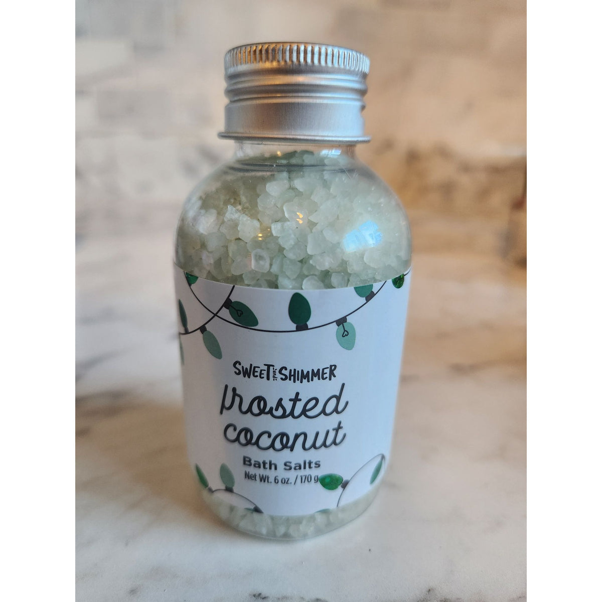 Sweet & Shimmer Frosted Coconut Bath Salts 6 Oz