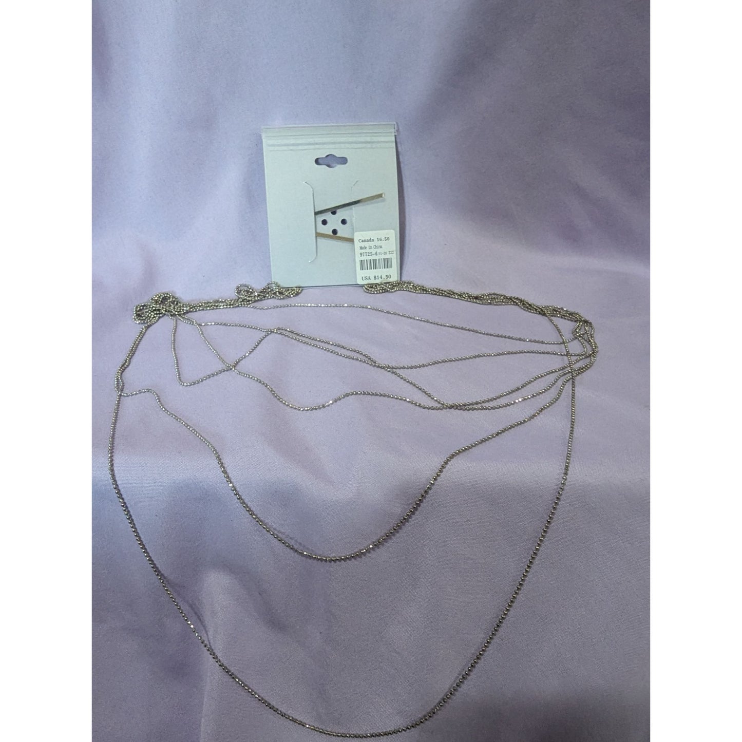 Multi-Layered Silver Hair Bobby Pins Chain Accessory By Icing