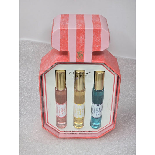 Victoria's Secret Bombshell Getaway Trio St Tropez Amalfi Santorini Perfume Set