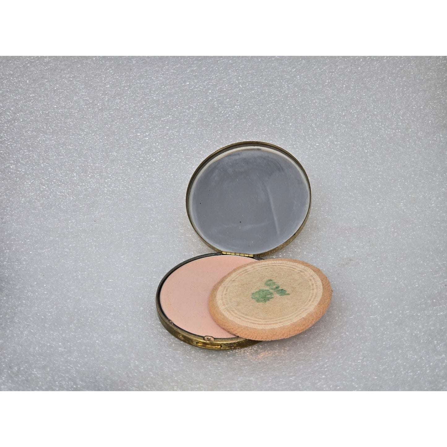 Vintage Avon Compact Mirror & Powder Case Gold Tone