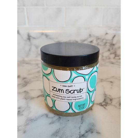 Indigo Wild Zum Scrub Sea Salt Exfoliating Body Scrub 13 Oz Plant-Based