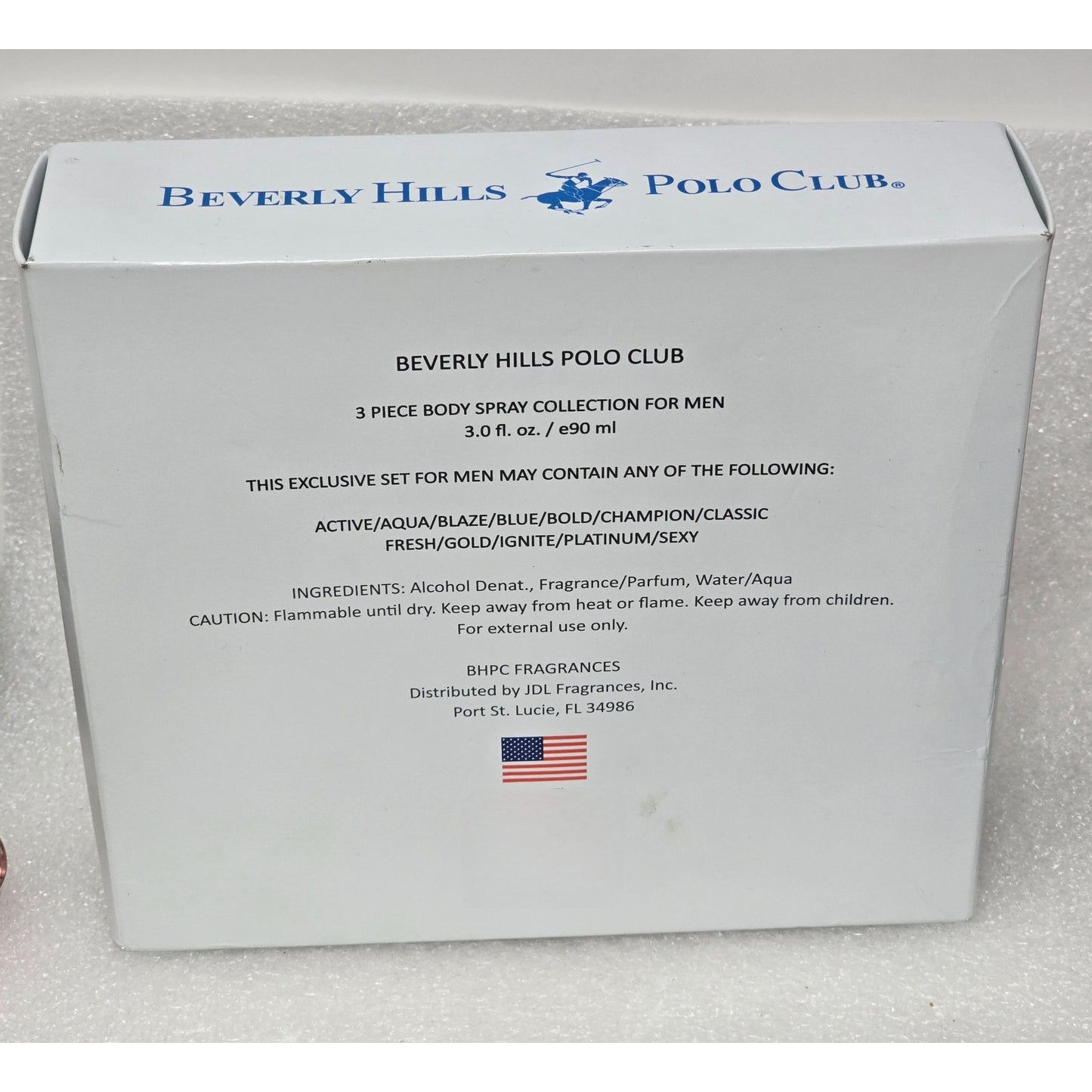 Beverly Hills Polo Club 3 Piece Mens Body Spray Collection Set Fresh Blue Blaze