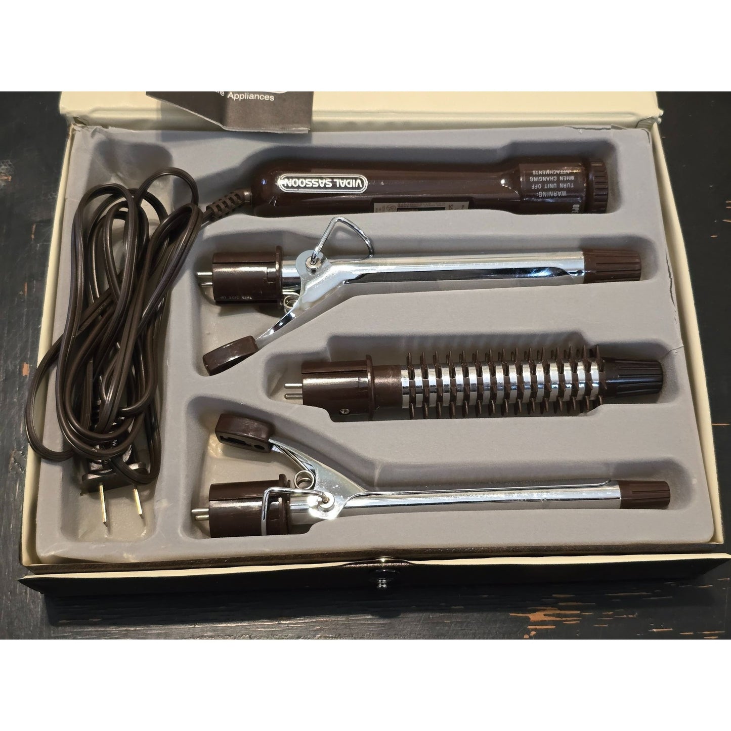 Vintage Vidal Sassoon Professional Curling Iron System Set w/ Case & Manual