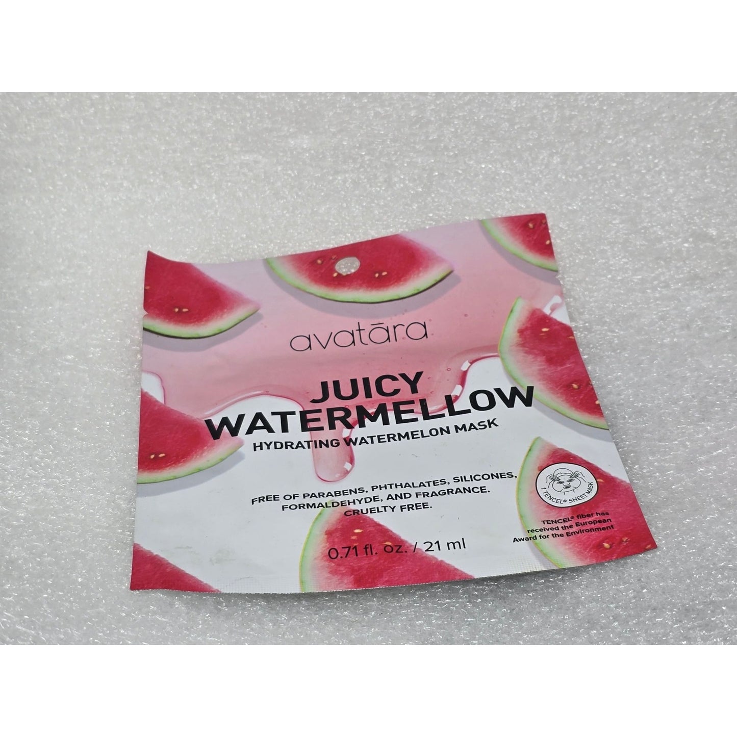 Avatara Juicy Watermellow Hydrating Watermelon Face Mask 0.71 Fl Oz Cruelty-Free