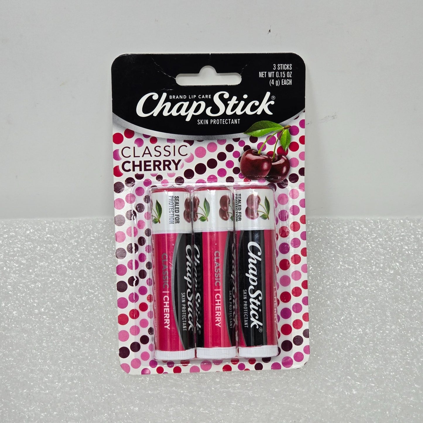 ChapStick Classic Cherry Lip Balm 3-Pack