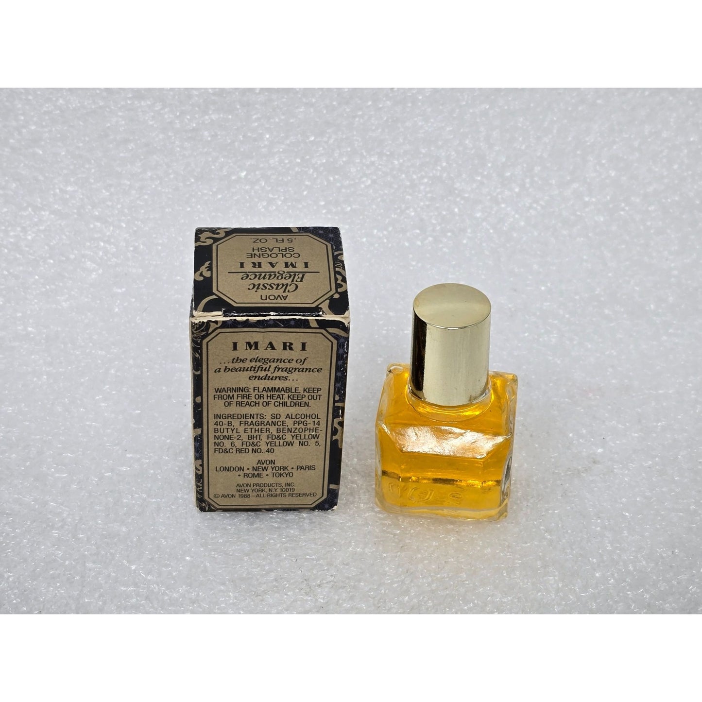 Vintage Avon Imari Classic Elegance Cologne Splash 0.5 Fl Oz Perfume