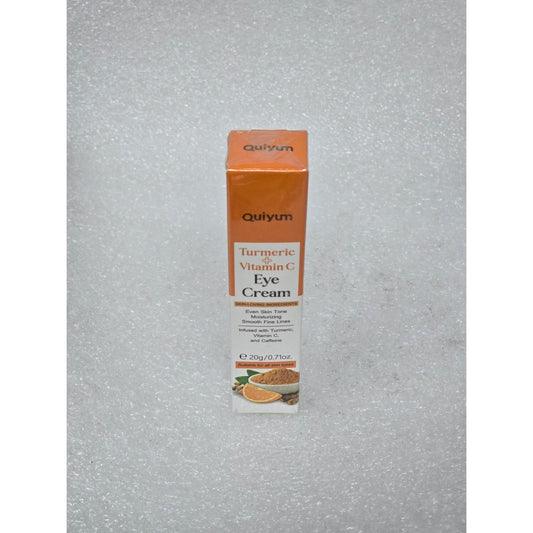 Quiyum Turmeric & Vitamin C Eye Cream For All Skin Types Brightens Moisturizes