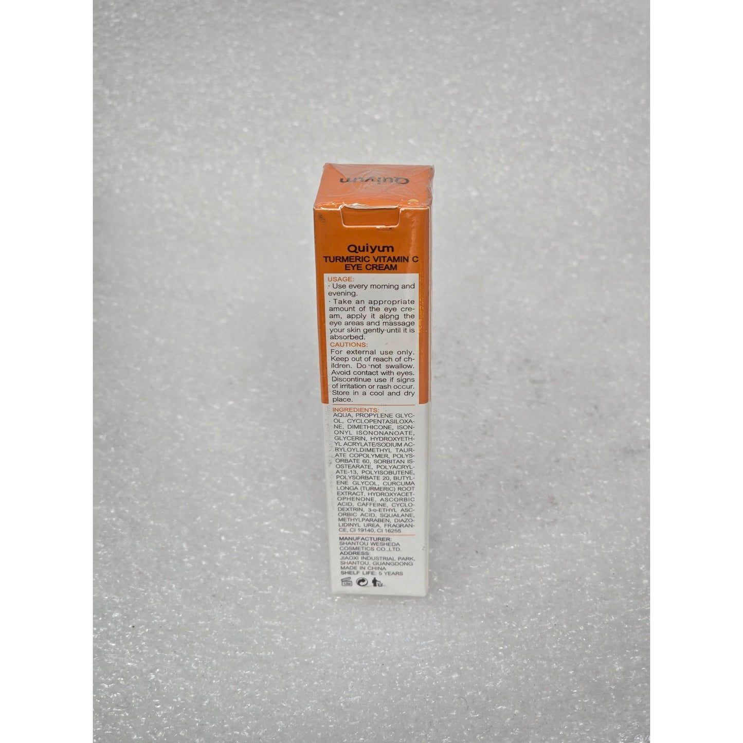 Quiyum Turmeric & Vitamin C Eye Cream For All Skin Types Brightens Moisturizes