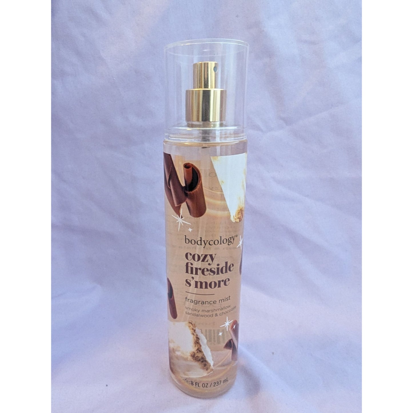Bodycology Cozy Fireside S'more Fragrance Mist 8 Fl Oz Warm Marshmallow