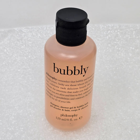 Bubbly Philosophy 120ml/4 Fl. Oz. Shampoo Shower Gel & Bubble Bath