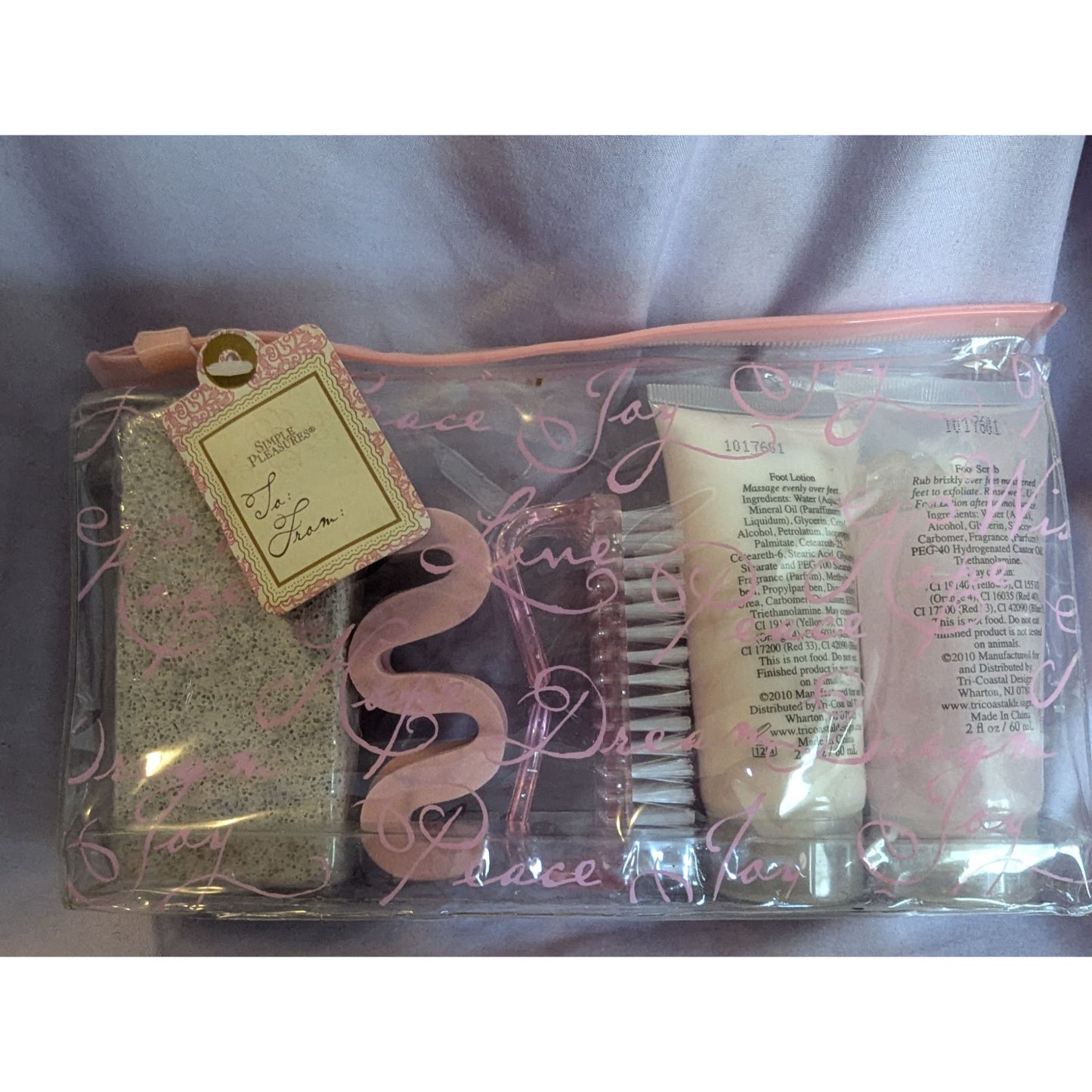 Simple Pleasures Foot Care Kit Lotion Exfoliating Tools & Accessories in Pouch